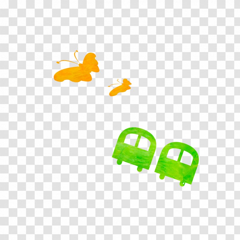 Poster Download Creativity - Yellow - Car Flying Butterfly Transparent PNG