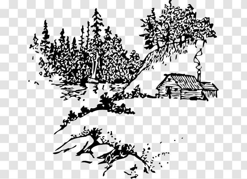 Log Cabin Clip Art - Mammal - Mountain Stream Transparent PNG