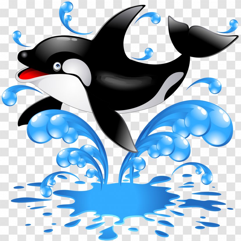 Killer Whale Cetacea Clip Art - Blue - Dolphin Transparent PNG