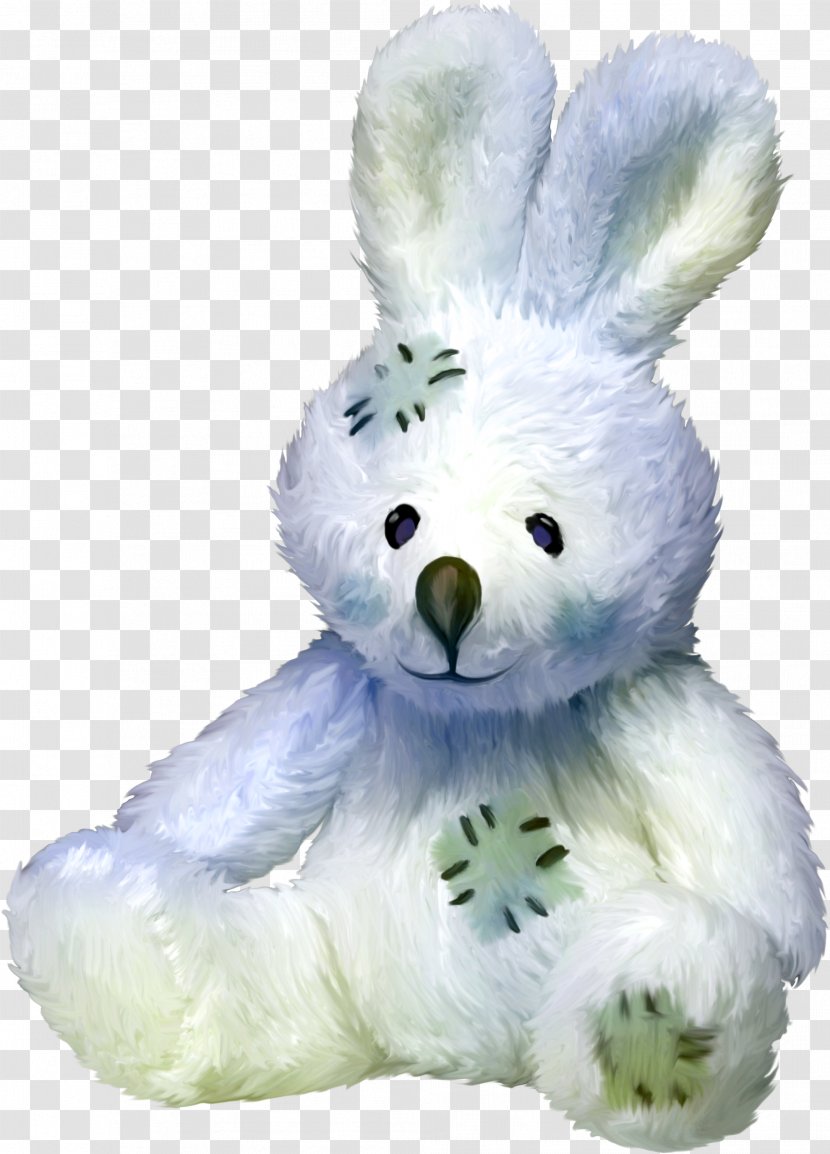 Hare Easter Bunny Rabbit Doll - Frame - Beautiful Blue Stuffed Transparent PNG
