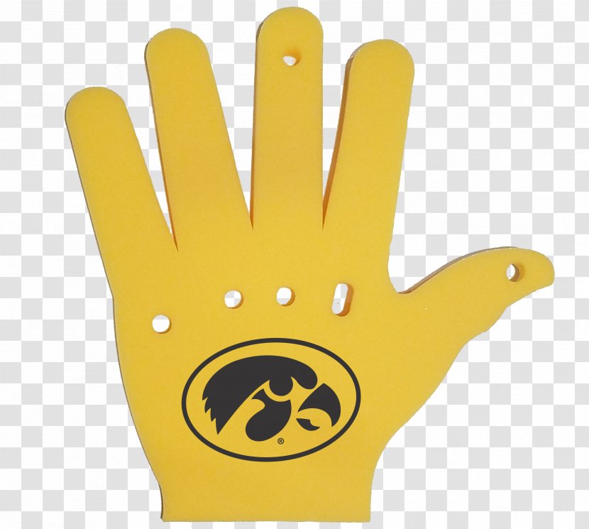 Yellow University Of Iowa State Red Northern - Hand Transparent PNG