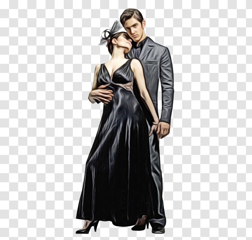 Love Couple - Gown - Satin Victorian Fashion Transparent PNG
