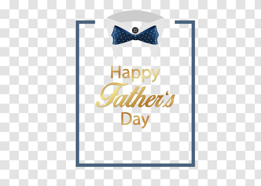 Fathers Day Shirt - Mothers - Father's Blue Bow Vector Material Transparent PNG