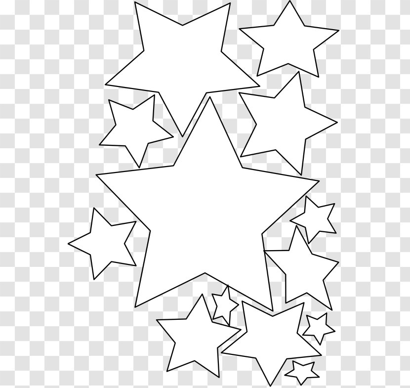 Christmas Card Coloring Book Greeting Clip Art - Drawing - Stars Line Cliparts Transparent PNG