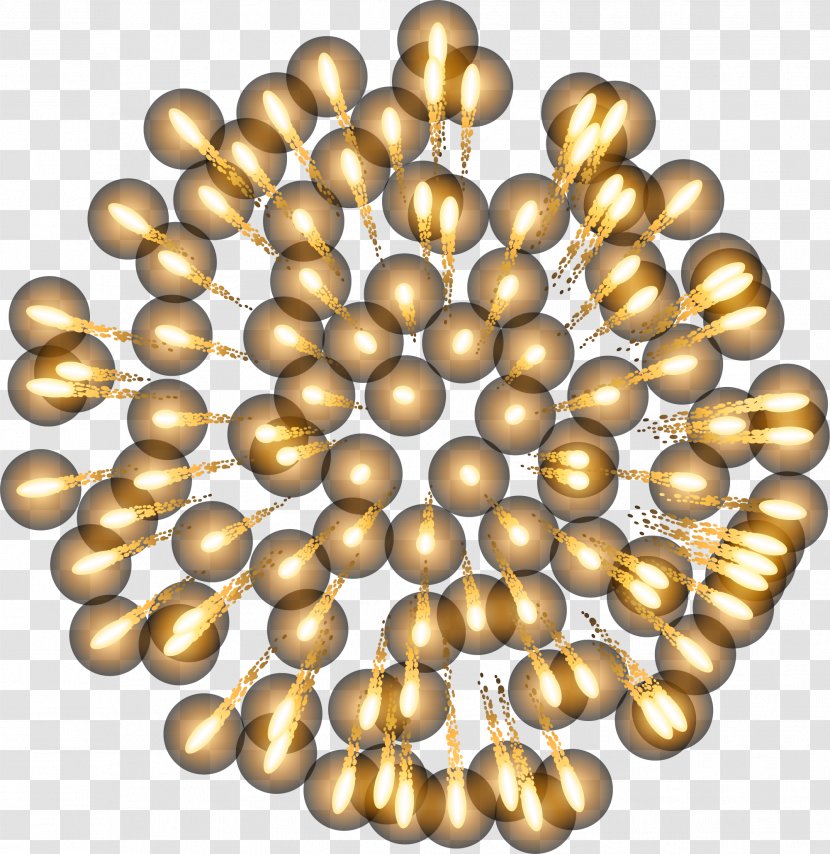 Circle Ball - Gold - Hand Painted Yellow Transparent PNG