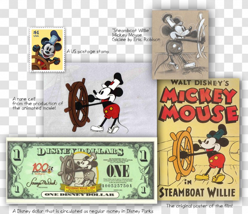 Hollywood History Of Film Cartoon Studio System - Flowers And Trees - Steamboat Willie Transparent PNG