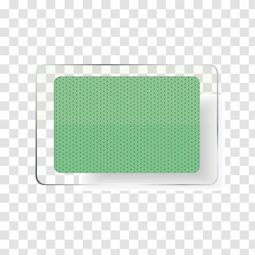 Polka Dot Rectangle - Green - Glass Map Transparent PNG
