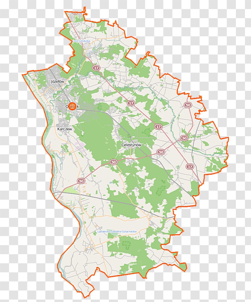 Otwock Wielki Gmina Celestynów Kołbiel Map - Locator Transparent PNG