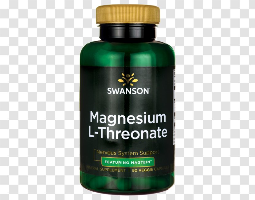 Dietary Supplement Magnesium L-threonate Swanson Health Products Threonic Acid Transparent PNG