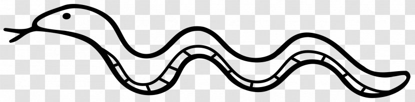 Snake Clip Art - Monochrome - Clipart Transparent PNG
