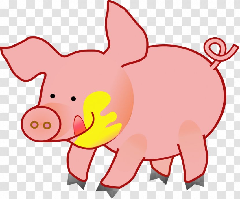 Domestic Pig Piggy Bank Clip Art - Mammal - Happy Family Cartoon Pictures Transparent PNG