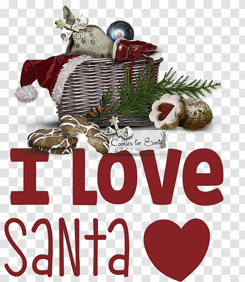 I Love Santa Santa Christmas Transparent PNG