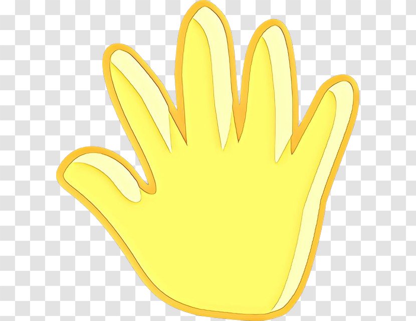 Yellow Hand Finger Gesture Glove - Smile Transparent PNG