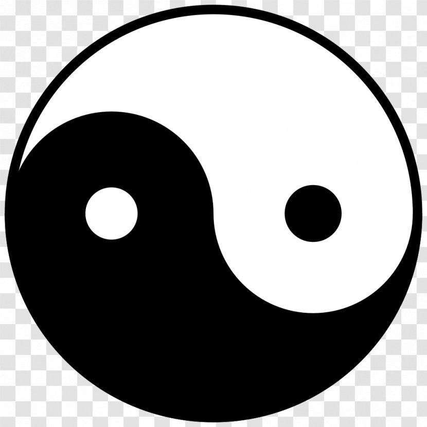 Yin And Yang Symbol Taijitu Taoism - Black Transparent PNG