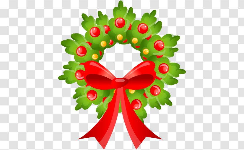 Santa Claus Christmas Icon Design - Leaf - Xmas Wreath Cliparts Transparent PNG
