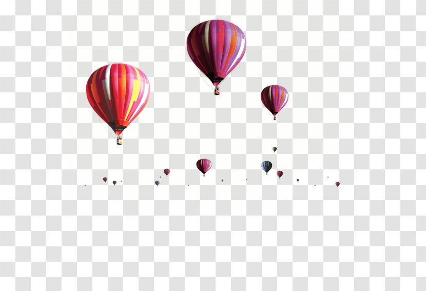 Hot Air Balloon - Heart - Multicolored Hot-air Transparent PNG