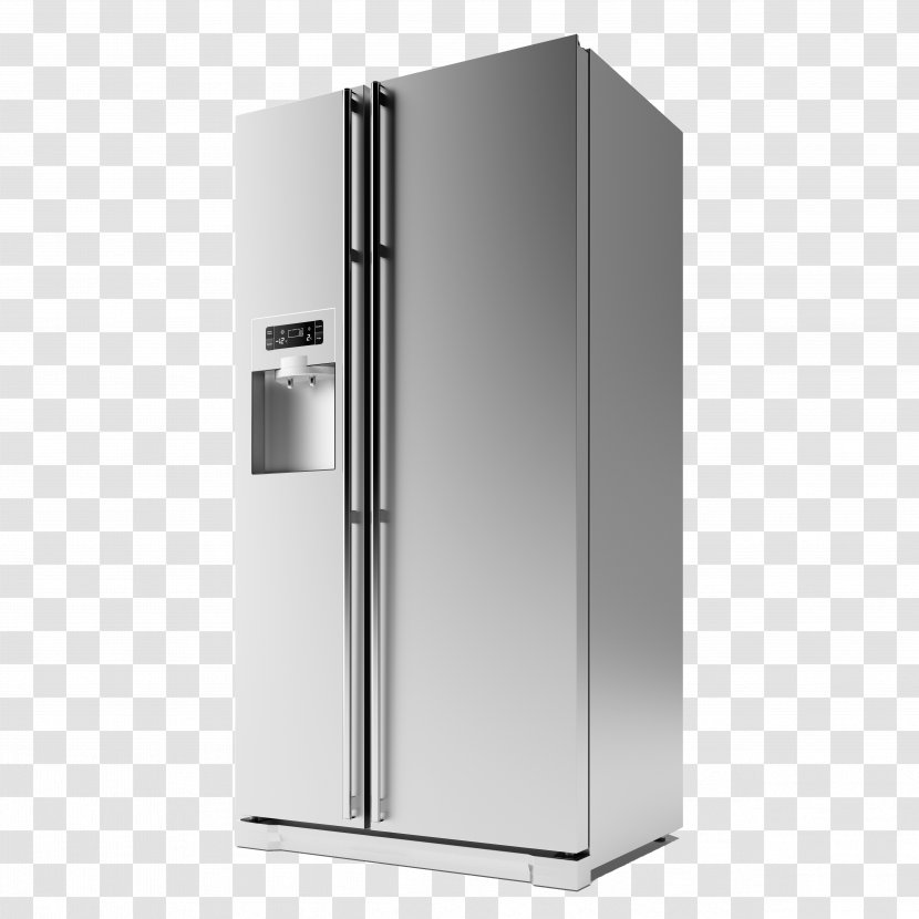 Refrigerator Home Appliance Refrigeration Major Congelador - Silver With Water System Large Transparent PNG