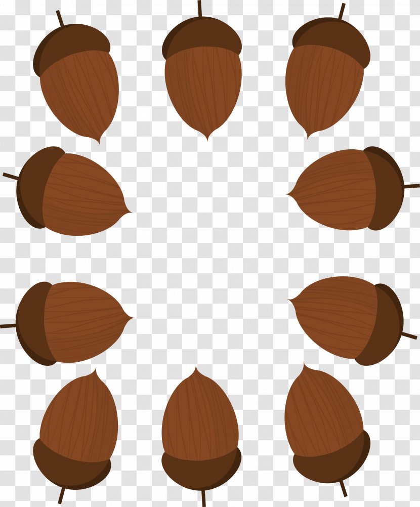 Autumn Conifer Cone Euclidean Vector - Cones Border Transparent PNG