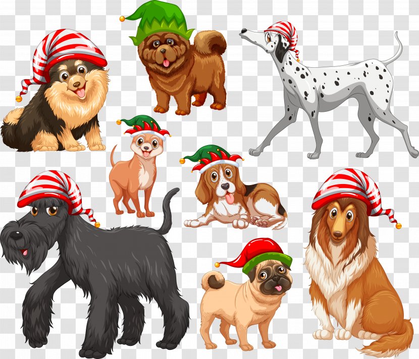 Dog Christmas Drawing - Elf Transparent PNG
