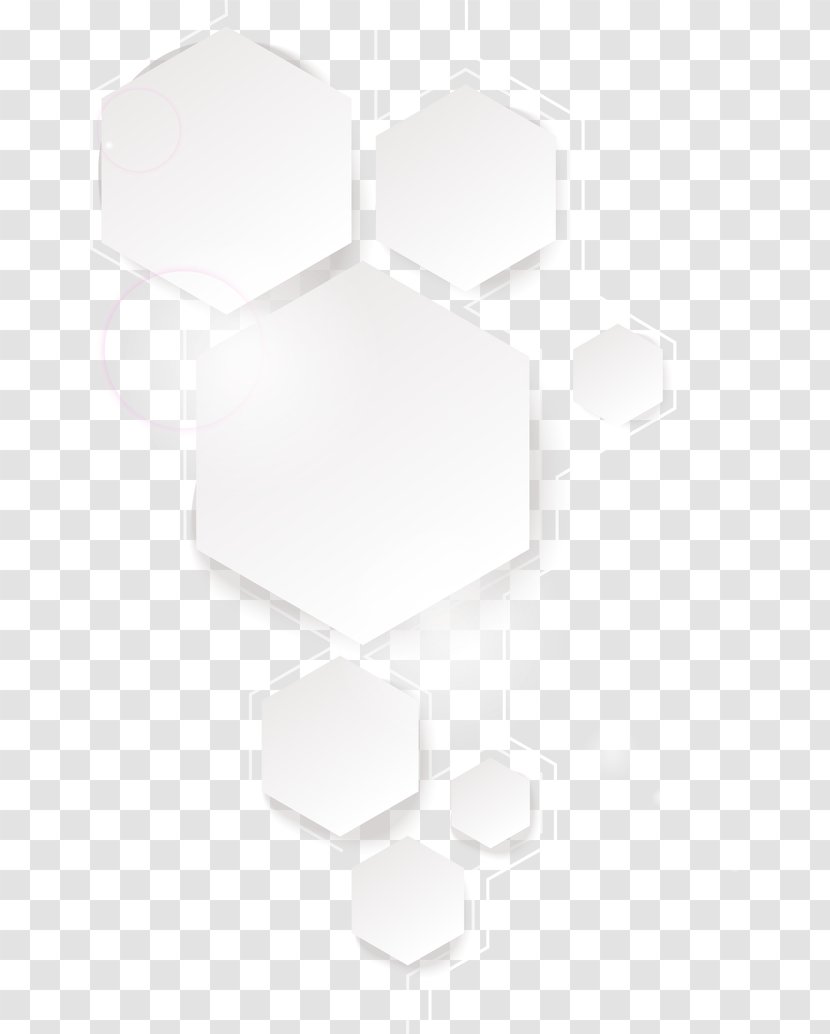 Black And White Pattern - Hexagonal Base Map Of Science Technology Transparent PNG