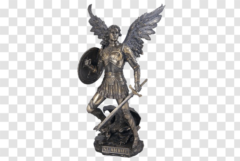 Michael Lucifer Archangel Statue - Raphael - Angel Transparent PNG