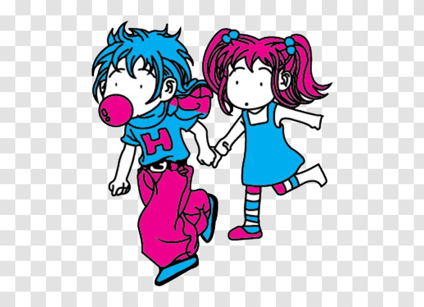 Cartoon Runner Graphic Design Clip Art - Couple Transparent PNG