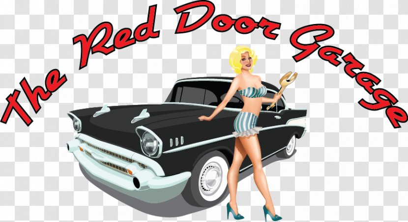 Classic Car Red Door Garage Preservation And Restoration Of Automobiles Automobile Repair Shop - Motor Vehicle - Workshop Transparent PNG