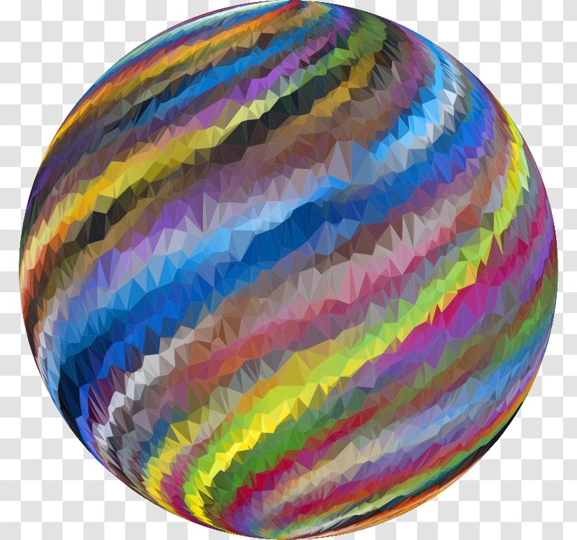 Low Poly Clip Art - Sphere Transparent PNG