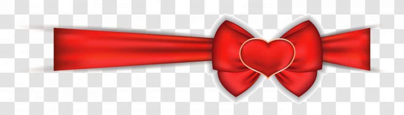 Red Love Valentine's Day Bow Tie - Decorative Heart PNG Clipart Picture Transparent PNG