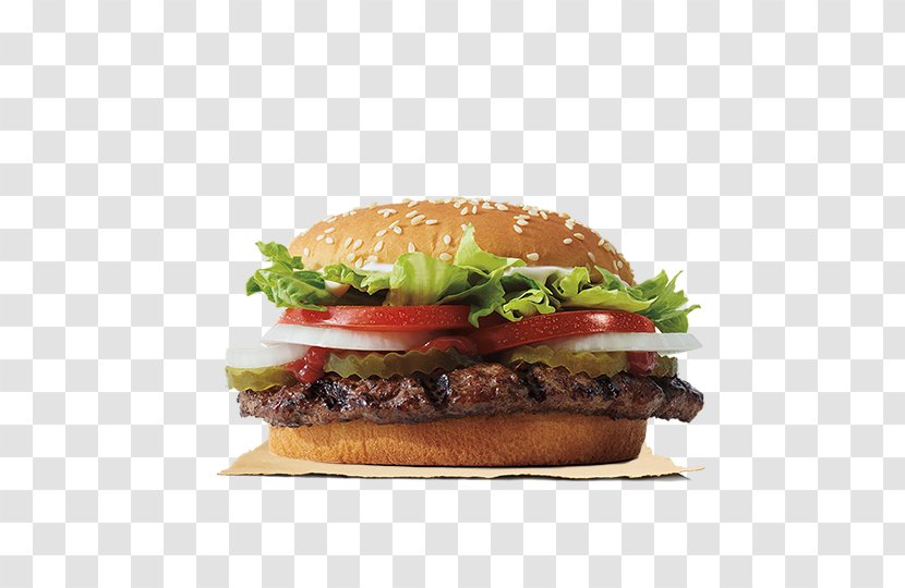 Whopper Cheeseburger Hamburger The Burger King - Premium Burgers - Western Menu Transparent PNG
