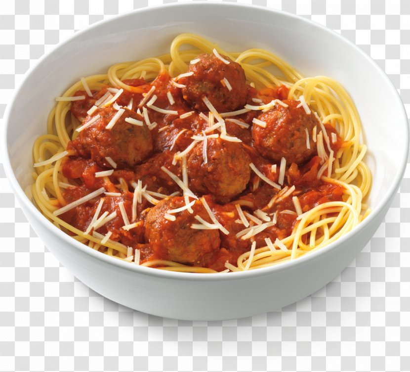 Spaghetti With Meatballs Fettuccine Alfredo Noodles And Company - Cuisine Transparent PNG