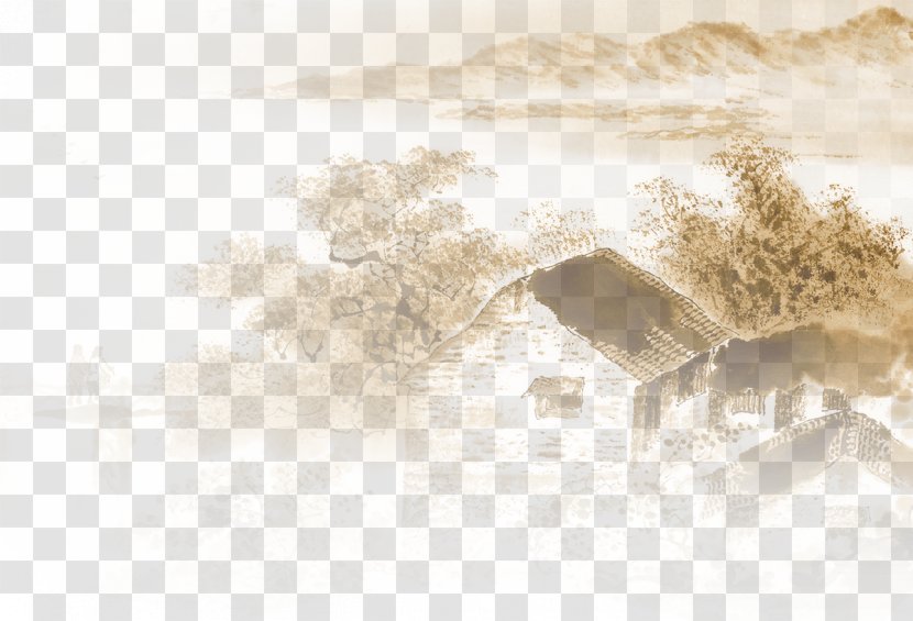 Autumn Ink Landscape - Stock Photography - Wind Transparent PNG