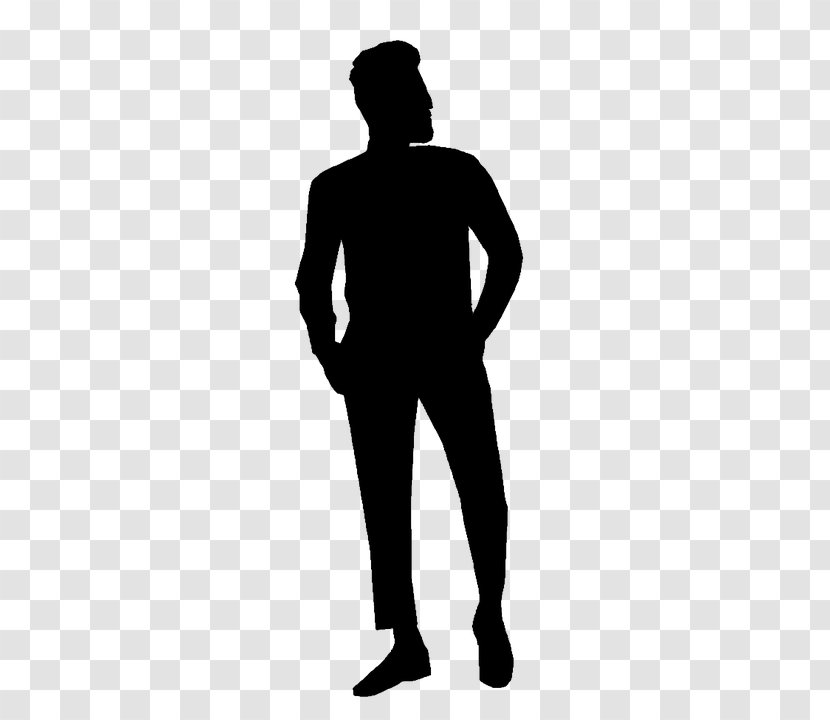 Silhouette Portrait Man Image - Standing Shoulder Transparent PNG