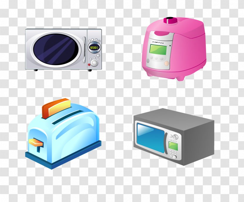 Microwave Oven Toaster Euclidean Vector Clip Art - Electric Cooker Transparent PNG