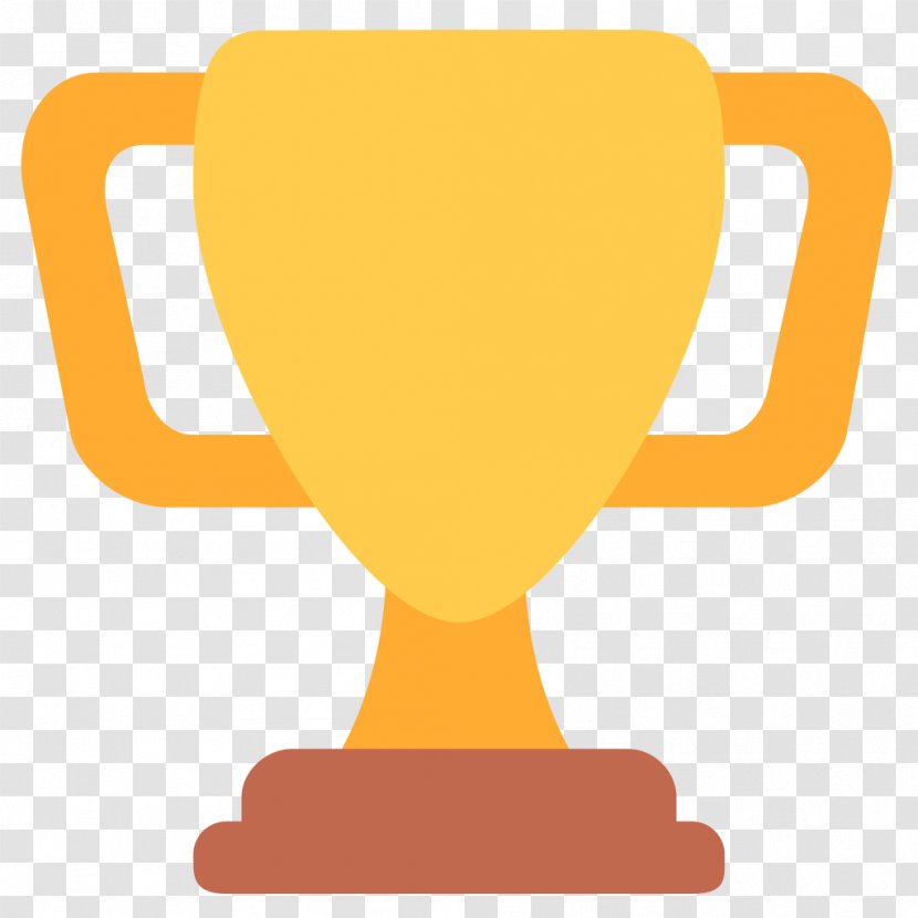 Emoji Trophy Medal Award - Golden Cup Transparent PNG