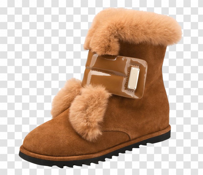 Snow Boot Shoe Plush - Camel Boots Transparent PNG