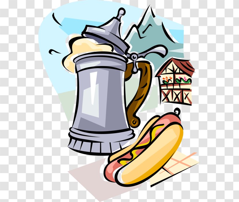 Bratwurst German Cuisine Oktoberfest Beer Hot Dog - In Germany Transparent PNG