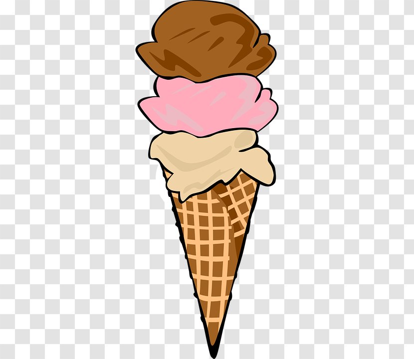 Ice Cream Cones Clip Art Vector Graphics - Vanilla - Gradual Transparent PNG