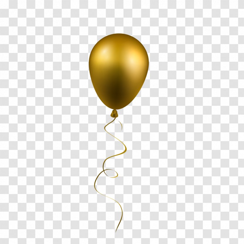 Balloon Airplane Gift - Yellow - Gold Transparent PNG