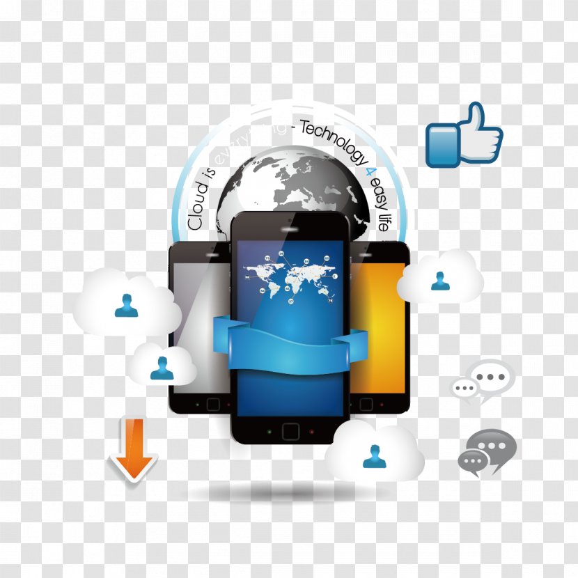 Mobile Phones Infographic - Telephony - Phone And The Earth Transparent PNG