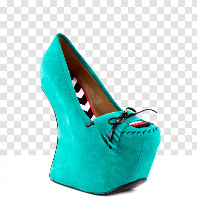 High-heeled Shoe Stiletto Heel Ballet Flat Suede - Aqua - Boot Transparent PNG