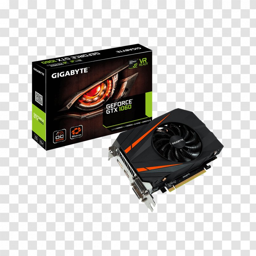 Graphics Cards & Video Adapters NVIDIA GeForce GTX 1060 GDDR5 SDRAM Gigabyte Technology 英伟达精视GTX - Electronics Accessory - Gd Transparent PNG