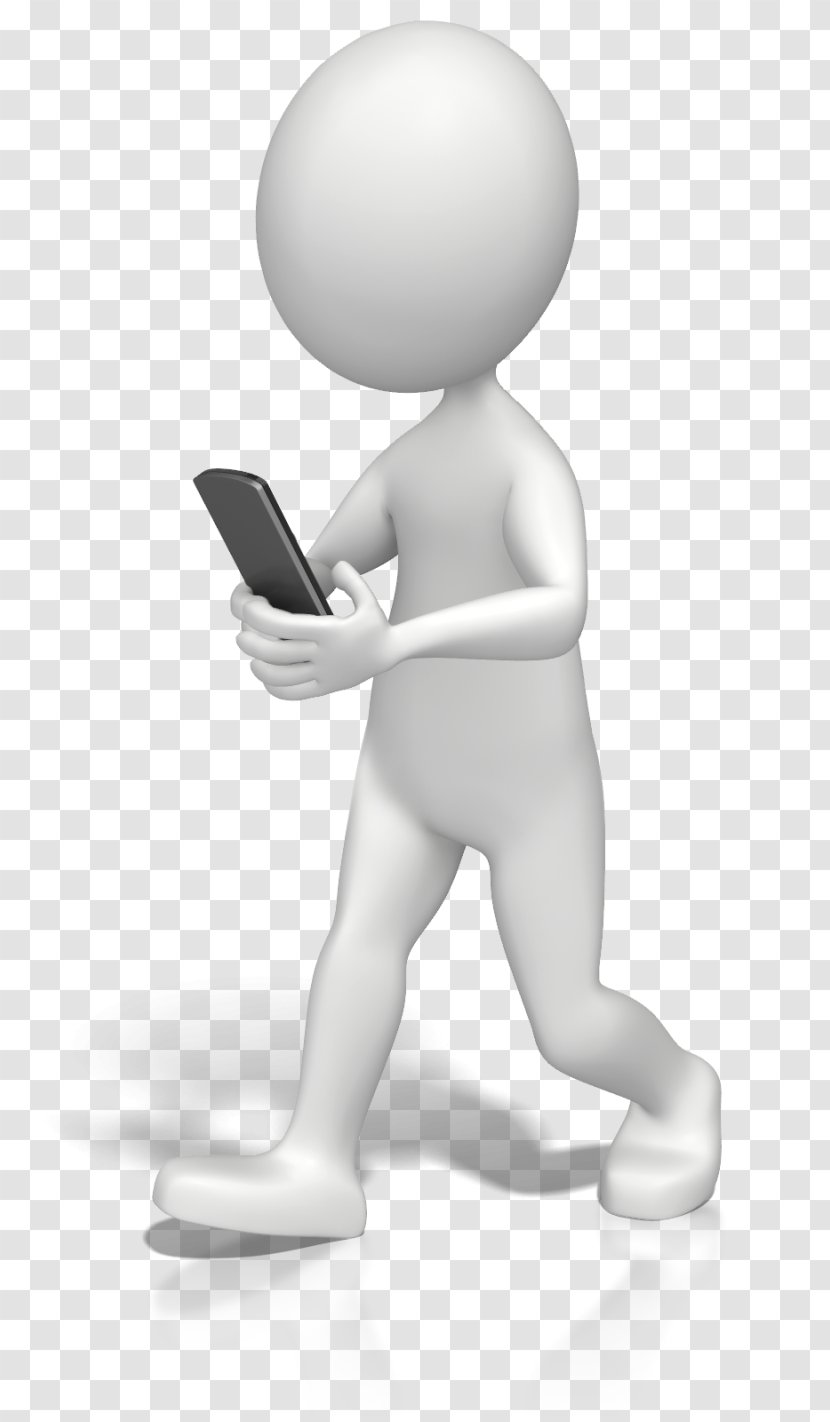 IPhone Text Messaging Stick Figure Texting While Driving Animation - Telephone Call - Competition Transparent PNG