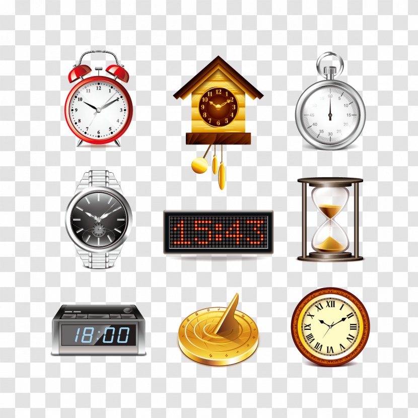 Alarm Clock Icon - Flip - Vector Watch Material Transparent PNG