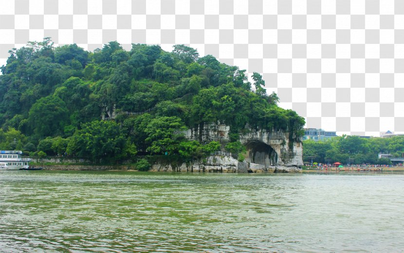 Yangshuo County Elephant Trunk Hill Jingjiang Princes Palace Li River U666eu8ce2u5854 - Reservoir - Beach Photography Transparent PNG