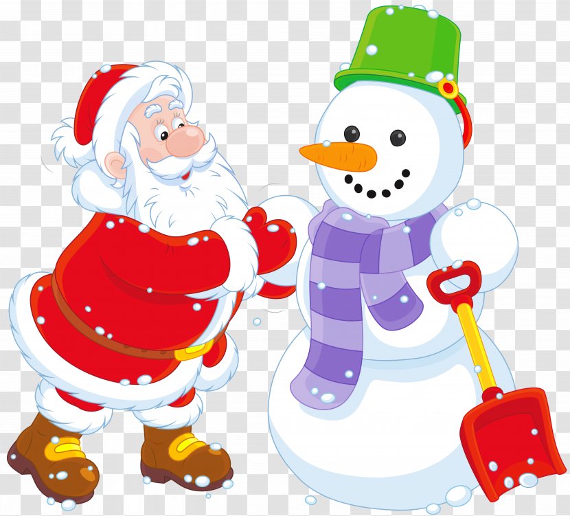 Santa Claus Rudolph Snowman Christmas Clip Art - Ornament Transparent PNG