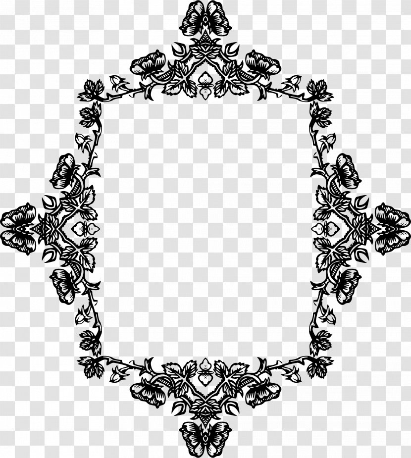 Picture Frames Tattoo Decorative Arts - Monochrome - Frame Ornament Transparent PNG