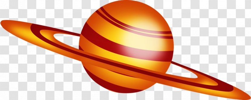 Saturn Planet Clip Art - Orange - Cartoon Transparent PNG