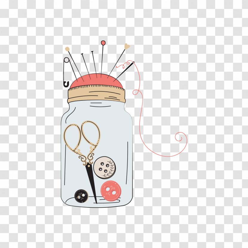 Sewing Tool Clip Art - Needle Line Bottle Transparent PNG