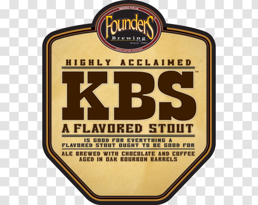 Founders Brewing Company Founder's KBS Beer Russian Imperial Stout - Bottle Transparent PNG